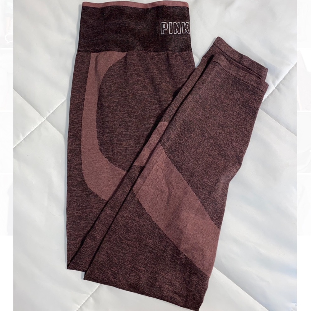 PINK Maroon Leggings - Large